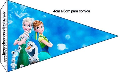 Bandeirinha Sanduiche Frozen Febre Congelante Fazendo A Nossa Festa