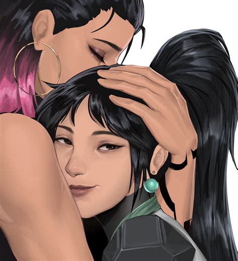 Rule 34 2girls Closed Eyes Comforting Female Female Only Hand On Head