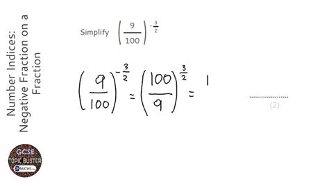 Number Indices Negative Fraction On A Fraction Grade 7 Onmaths Gcse Maths Revision Youtube