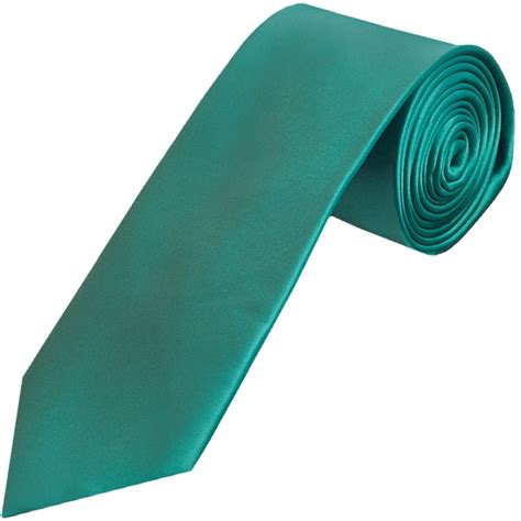 Mens Teal Satin Classic Tie