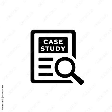 Case Study Icon Or Case Study Symbol Vector Isolated The Best Case