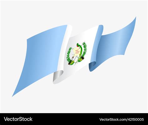 Guatemalan Flag Wavy Abstract Background Vector Image