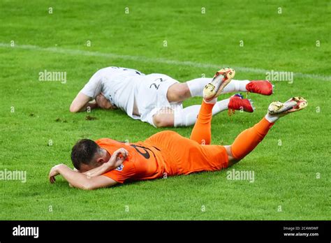 Soccer Ball Laying On Green Field Hi Res Stock Photography And Images