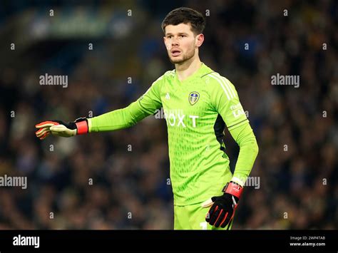 Leeds United goalkeeper Illan Meslier during the Sky Bet Championship ...