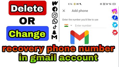 Change Gmail Account Recovery Phone Number How To Add Another