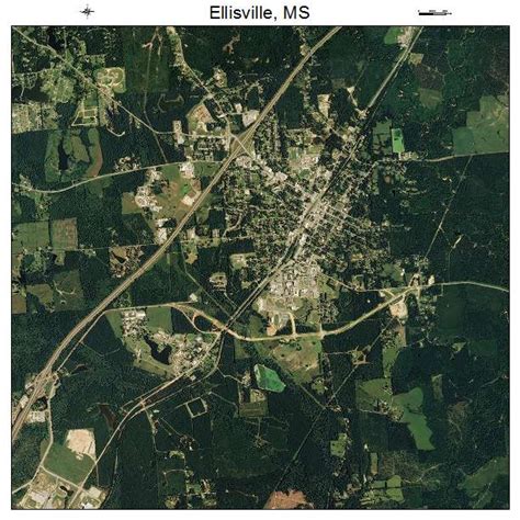 Aerial Photography Map of Ellisville, MS Mississippi