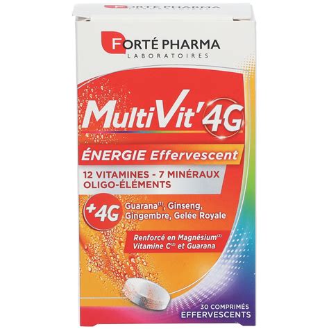 Forté Pharma Multivit4g Energie Effervescent 30 Pcs Redcare Pharmacie