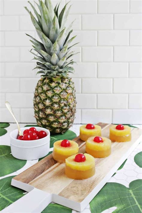 Pineapple Upside Down Cake Jello Shots A Beautiful Mess