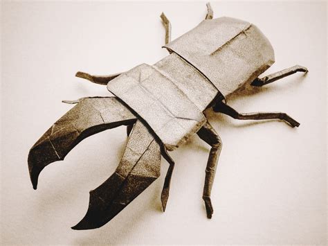 Stag Beetle Riccardo Foschi By Riccardo Foschi Stag Beetle Origami Artist Origami And Kirigami