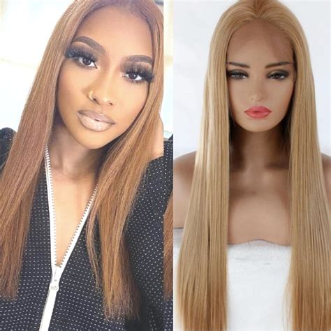 Strawberry Blonde Wig Long Straight Lace Front Wig And