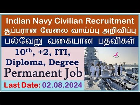 Indian Navy Civilian Recruitment Post Notification Out