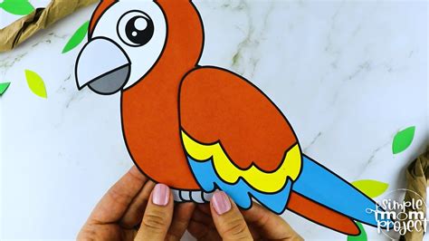 Printable Macaw Parrot Craft Template Simple Mom Project