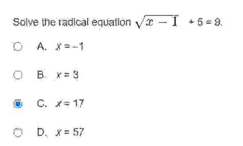 Solved Solve The Radical Equation