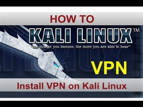 Installing And Configuring VPN On Kali Linux YouTube