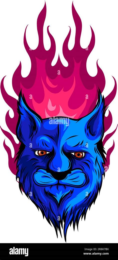 Vector Illustration Of Lion Flame Trail Design Stock Vector Image And Art