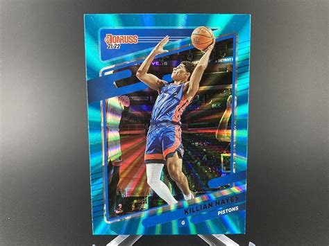 Killian Hayes 2021 22 Panini Donruss 145 Teal Holo Laser Parallel