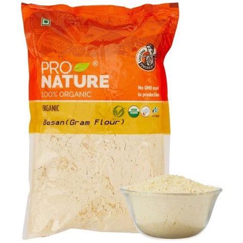 Pro Nature Organic Besan Gram Flour Powder Packaging Size 500 G At