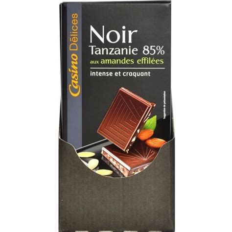 DELICES Chocolat Noir Extra Fin aux Amandes effilées 100g