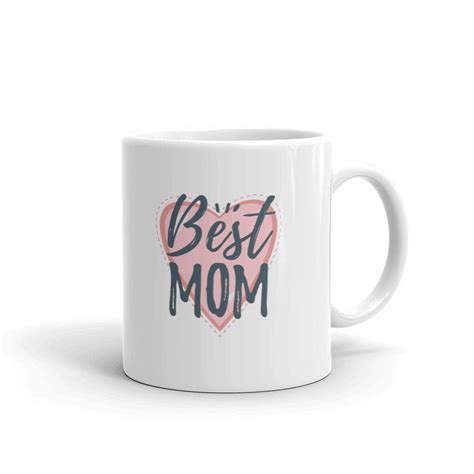 Best Mom With Heart Coffee Tea Ceramic Mug Office Work Cup T 11 Oz