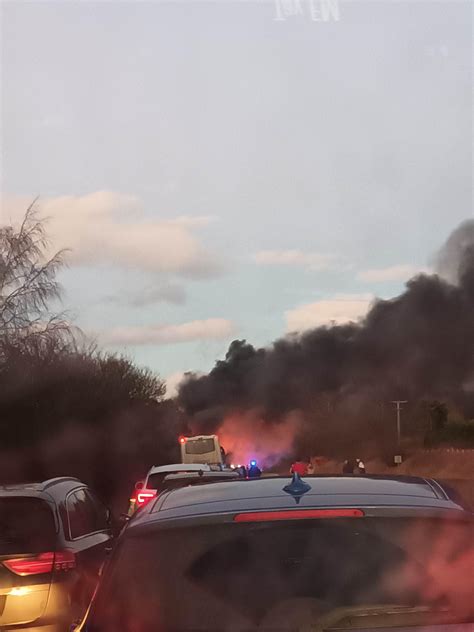 Bus Bursts Into Flames On Scots Road As Passengers Flee Inferno The