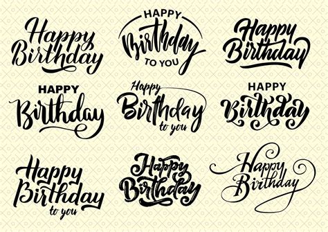 Happy Birthday Fonts Svg Etsy