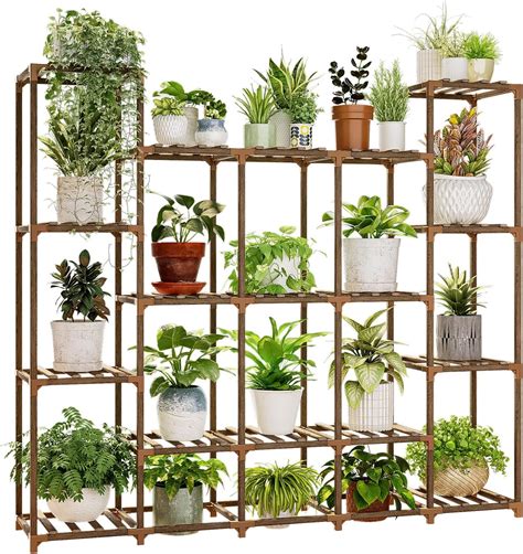 Homkirt Soporte Para Plantas En Interior O Al Aire Libre Estante