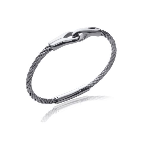 Bracelet homme câble acier et menottes