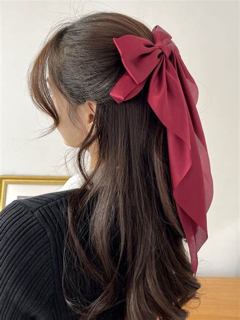 Dazy Bow Hair Clip Bow Hairstyle Ribbon Hairstyle Long Hair Styles