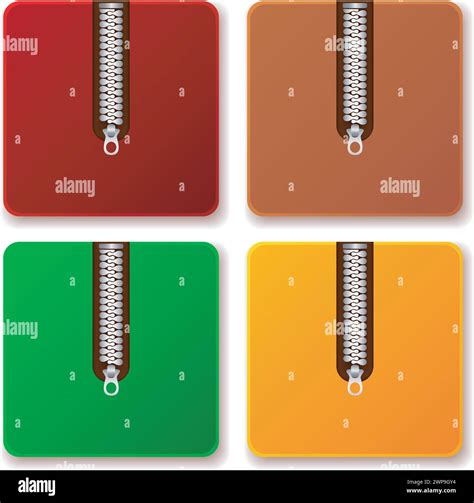 Colored Zip Archives Sets Vector Illustration Stock Vector Image And Art