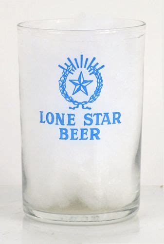 1938 Lone Star Beer 3½ Inch Tall Straight Sided Acl Drinking Glass San