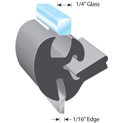 Trim Lok Epdm Dense Rubber Window Locking Gasket Fits 1 4” Glass And 1 16” Panel Edge 25