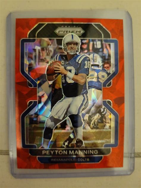 Prizm Football Peyton Manning Red Ice Prizm Ebay