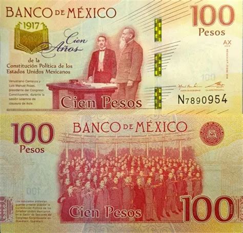 Billete Mexico 100 Pesos Conmemorativo 100 Años Constitucion Envío gratis