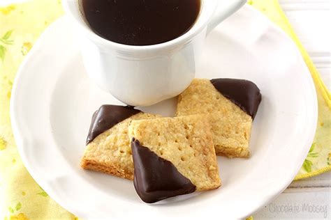 Chocolate Dipped Orange Shortbread Cookies