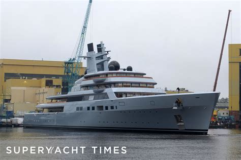 140m Lürssen superyacht Ali Baba launched and seen for the first time