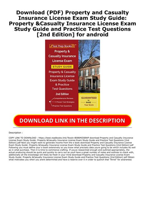 Download Pdf Property And Casualty Insurance License Exam Study Guide