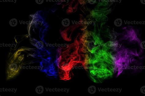 Abstract smoke isolated on black background,Rainbow powder 14260335 Stock Photo at Vecteezy