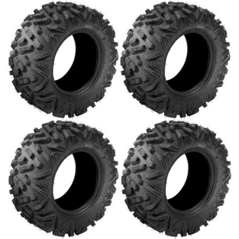 Set Of 4 Atv Utv Tires 25x8 12 25x10 12 All Terrain 6 Ply 25x8x12 25x10x12 Ebay