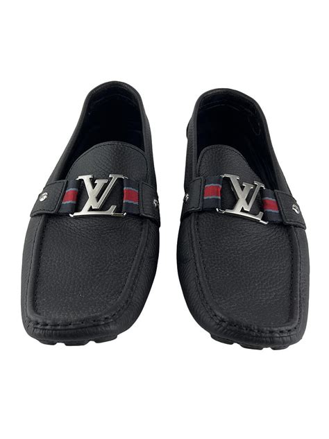 Mocassim Louis Vuitton Couro Preto Original Cbex Etiqueta Nica