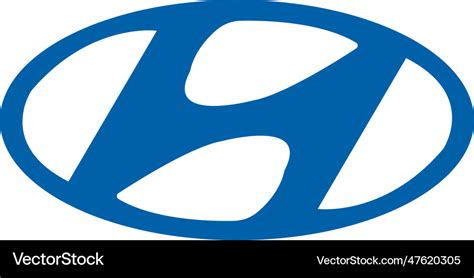 Hyundai Logo Icon Car Brand Sign Symbol Famous Vector Image