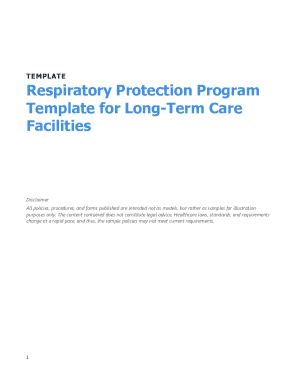 Fillable Online Hip Phila Respiratory Protection Program Template For