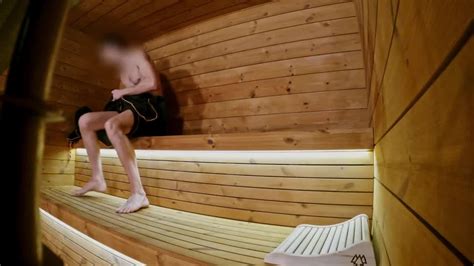 Sauna Escapade Pt1 I Showcase My Rude Hard On To Trio People In The