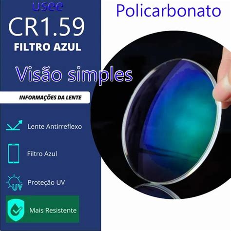 Lentes Policarbonato Blue Protecci N Contra Luz Azul Polisantafe