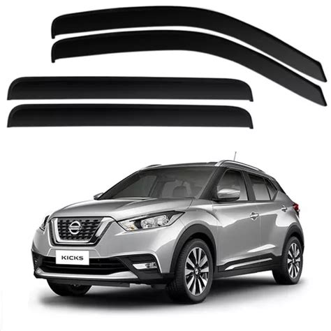 Calha Chuva Nissan Kicks 2016 A 2018 4 Portas Fumê Parcelamento sem juros