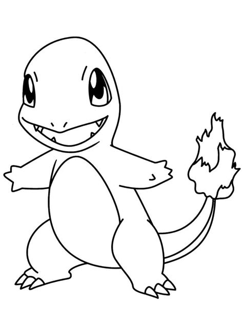 Mewarnai Gambar Polos Kleurplaat Pokemon Charmander Images And Photos Finder