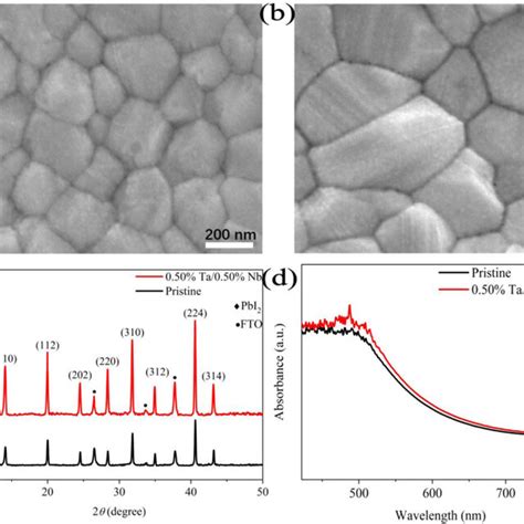 Top View SEM Images Of Perovskite Films Spin Coated On A Pristine And