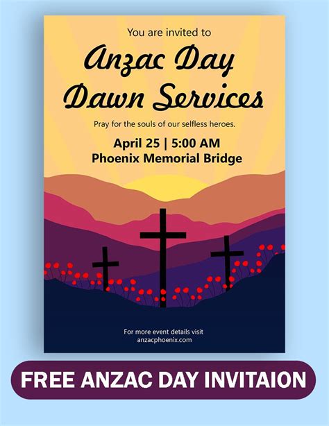 Anzac Day Invitation In  Illustrator Psd Png Svg Word Eps Download