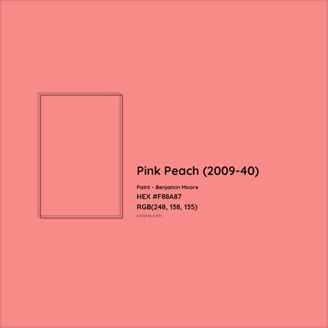 Benjamin Moore Pink Peach 2009 40 Paint Color Codes Similar Paints And Colors