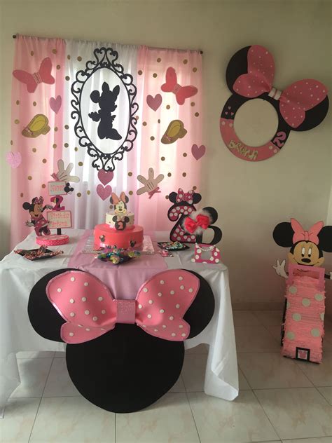 DECORAÇÃO DA MINNIE Rosa Vermelha Simples e Barata em EVA