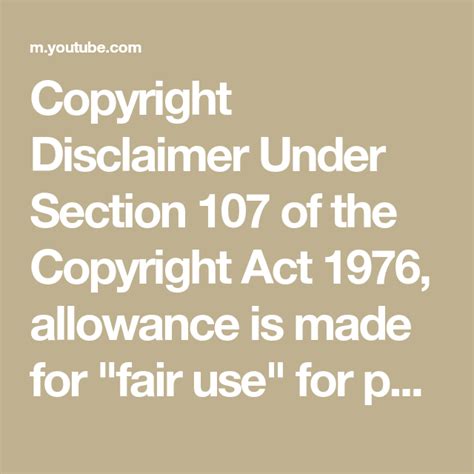 Copyright Disclaimer Under Section 107 of the Copyright Act 1976 ...